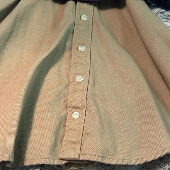 Ralph Lauren Tan Button-Up Dress with Belt - Picture 8 of 9